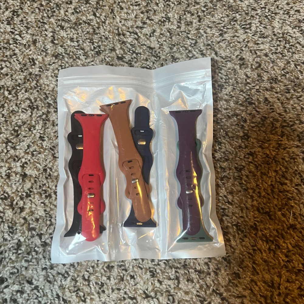 Lerobo Apple Watch Bands 6-Pack Thin Waterproof Silicone‎ Straps Unisex